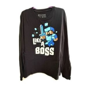 Minecraft Like A Boss Long Sleeve Shirt